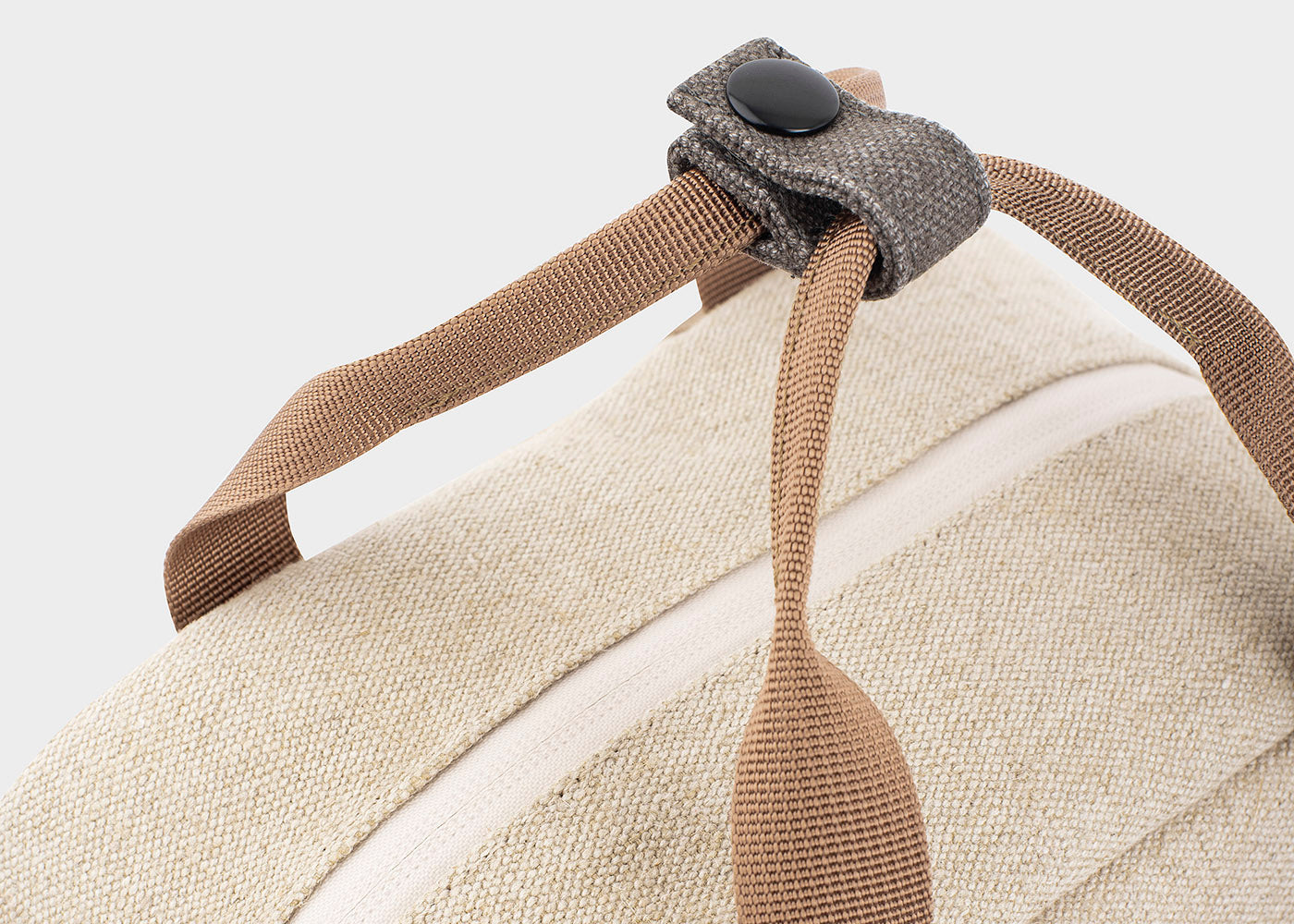 Lille Hamp Backpack i Beige and Grøn