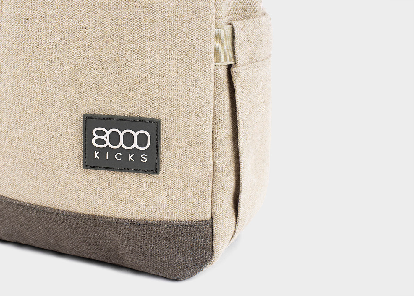 Lille Hamp Backpack i Beige and Grøn