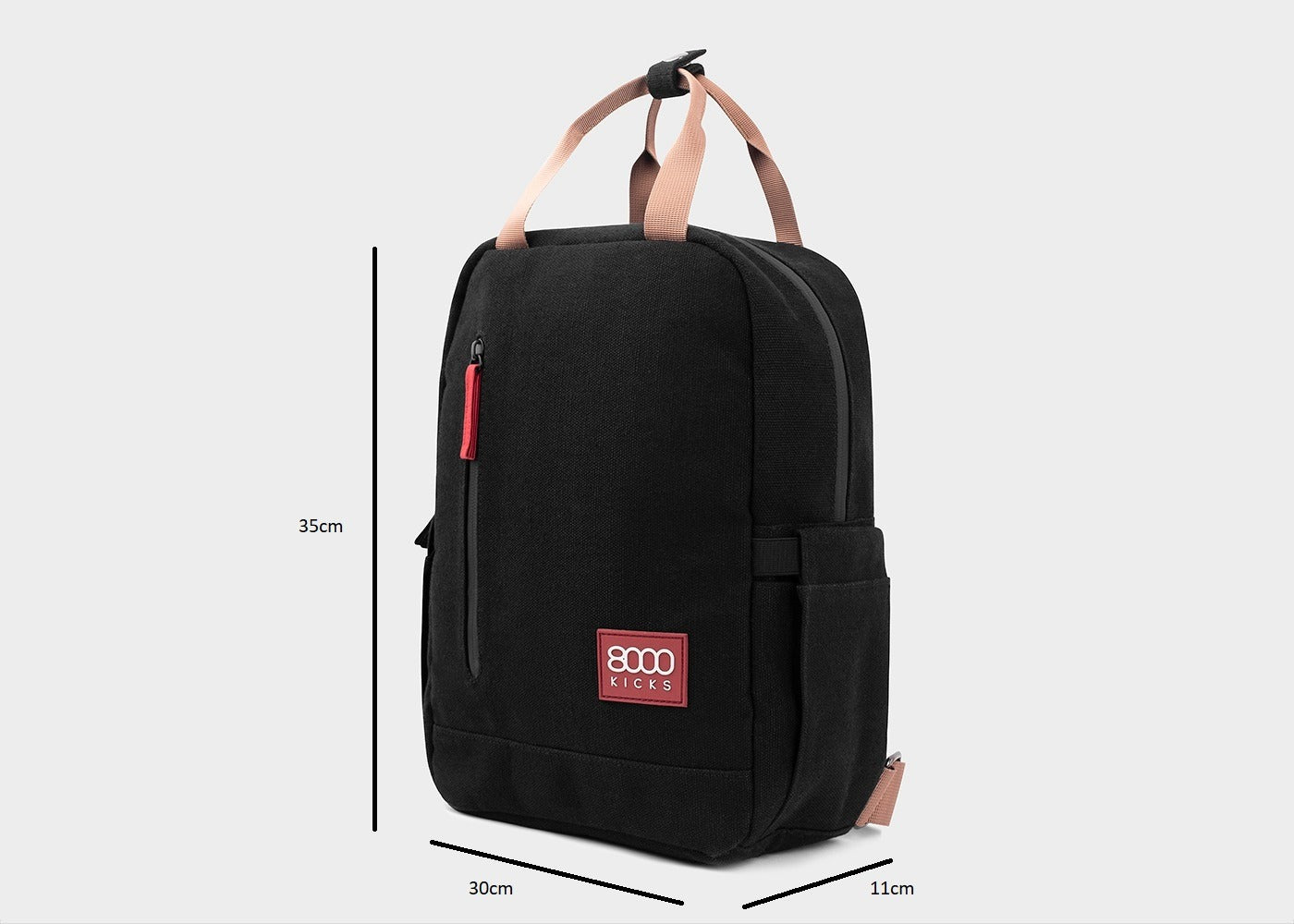 Lille Hamp Backpack i Beige and Grøn