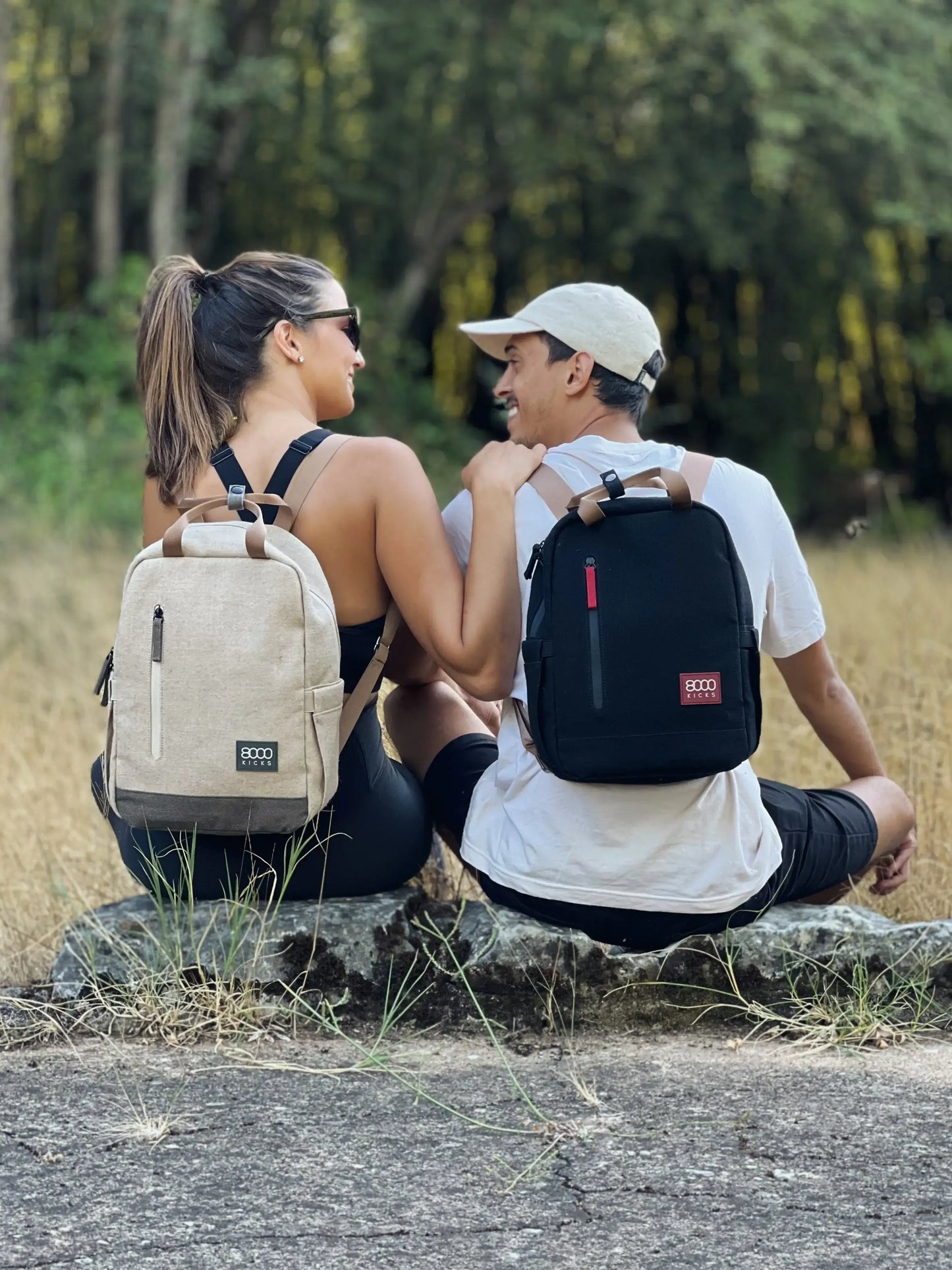 Lille Hamp Backpack i Mørkegrøn
