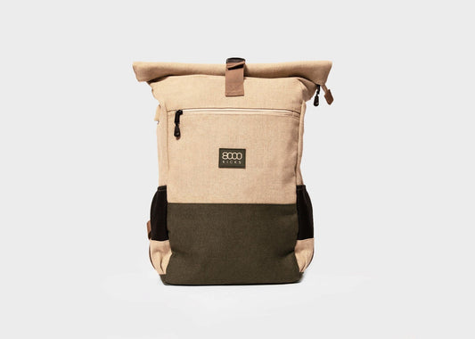 Daypack i Beige og Olivengrøn