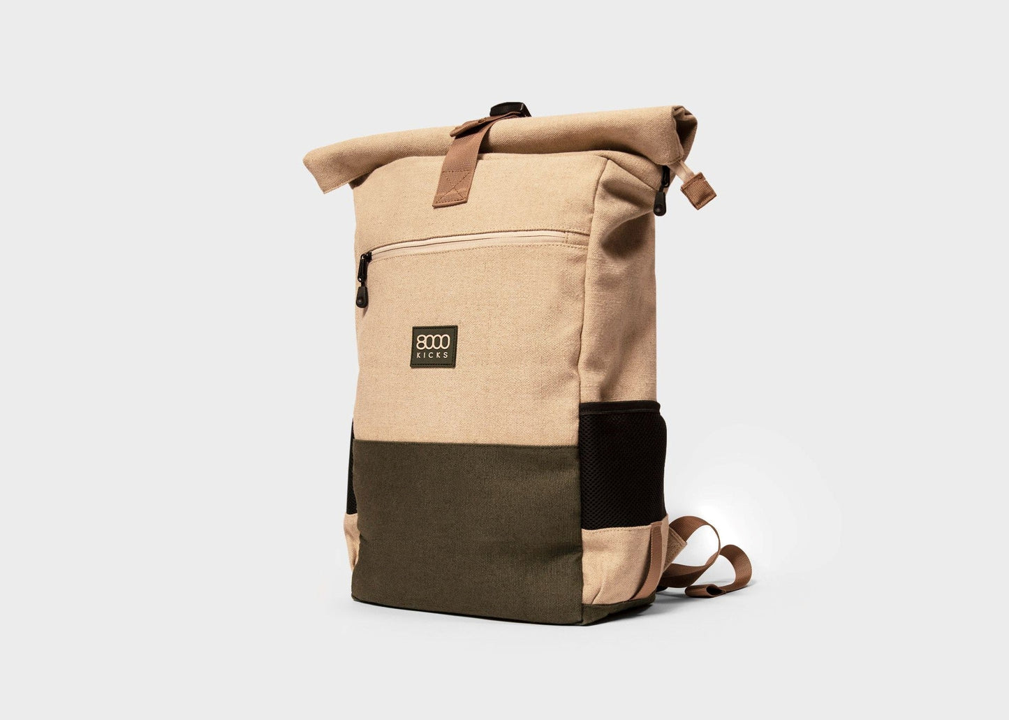 Daypack i Beige og Olivengrøn