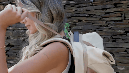 Nomad Backpack i Beige and Grøn